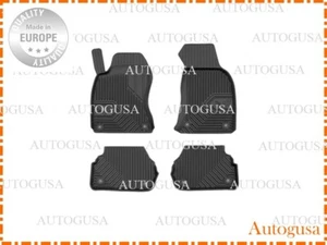 NEW LHD BLACK RUBBER FLOOR MATS CAR LINERS ALL WEATHER FOR AUDI A6 C5 1997-2004 - Picture 1 of 6
