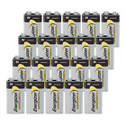 20 Energizer Alkaline 6LR61 Battery 9V Industrial E Block 6AM6 MN1604 EN22