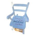 Little Child’s White Rocking Chair “love You To The Moon And Back”. Pre-owned