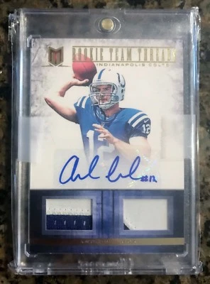 Rookie Team Threads Andrew Luck 2012 parche doble novato automático/15 Foto 1 de 2