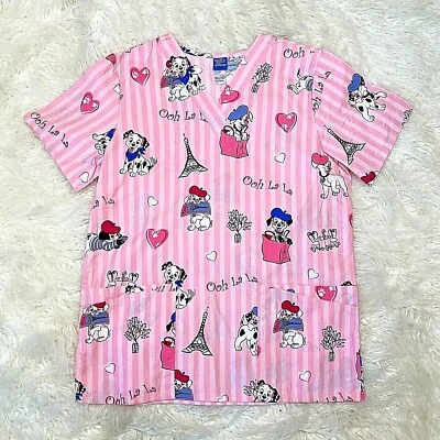 DISNEY 101 DALMATIONS "OOH LA LA" NURSE SCRUB "NIP" PEDIATRICIAN, VETERINARIAN - Image 1 of 3