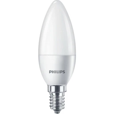 Philips 7W LED Candle E14 SES Light Bulbs 60W Replacement Warm White - Image 1 of 4