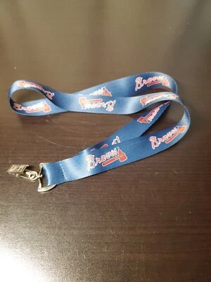 Atlanta Braves Two-Sided Blue Lanyard  - Image 1 of 4