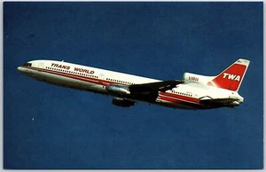 Cartolina Aereo TWA-Trans World Airlines Lockhead L-1011-1 TriStar Airlines - Foto 1 di 2