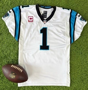 Carolina Panthers Team Issued Cam Newton Breast Cancer Awareness Football Jersey - Picture 1 of 9