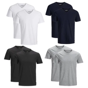 JACK&JONES Camiseta Hombre 2er Paquete Básico o-Cuello V-Neck Camiseta - Imagen 1 de 1