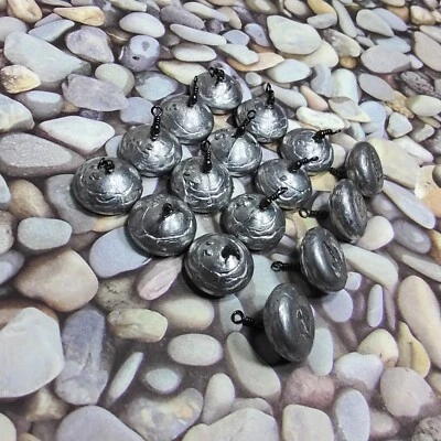 Blei Gewichte Grundblei  Blei mit Wirbel ~14 Gramm Set 16 Stück  1Kg/ 22,09 € - Bild 1 von 2