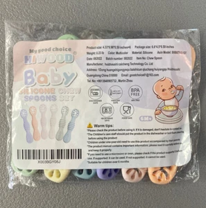 6 piezas cuchara de silicona para bebé para primera etapa utensilios para bebé pequeño cuchara de destete - Imagen 1 de 2