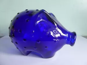 Holmegaard - Jacob E. Bang - Scandivian - Piggy Bank - Colbalt Blue - Picture 1 of 12
