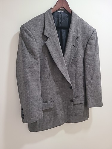 Blazer uomo VALENTINO OUMO cappotto sportivo due bottoni 44 tuta lana grigia PLS LEGGI