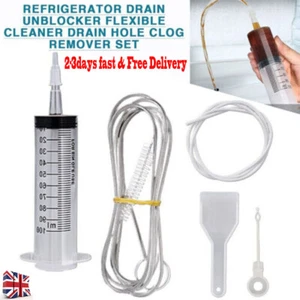 Refrigerator drain hole blockage remover cleaning kit with 3 plungers UK stock - Picture 1 of 8