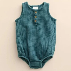 LITTLE CO BY LAUREN CONRAD ORGANIC GAUZE BUBBLE ROMPER - Picture 1 of 2
