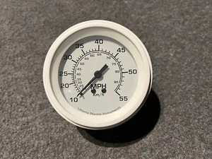 Outboard Motor 3" Speedo dial 0-55MPH White face and body - Picture 1 of 2