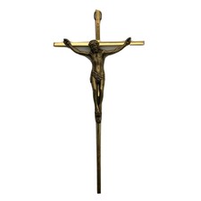 Jesus Christ On Cross Brass Catholic Religious Christian Crucifix