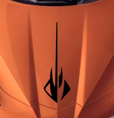 Новый - STINGRAY капот виниловая наклейка эмблема гоночные полосы (подходит для Chevy CORVETTE C8) - Изображение 1 из 4
