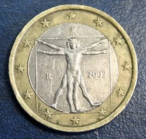 1 Euro Coin (Italy, 2002) *Leonardo Da Vinci*. - Picture 1 of 10