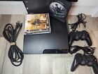 Sony PlayStation 3 PS3 Slim Console Bundle Controllers 4 Games CECH-3001A TESTED