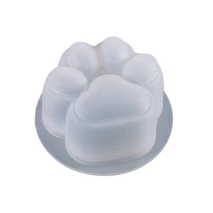 Paw Print Resin Silicone Mold for Cooking Ice Cream Candy Soap Tear Resistance - Picture 1 of 8
