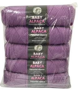 5 Baby Alpaca Peruvian Skein violet 95% Acrylic 5% Warm 154 Yards - Picture 1 of 2