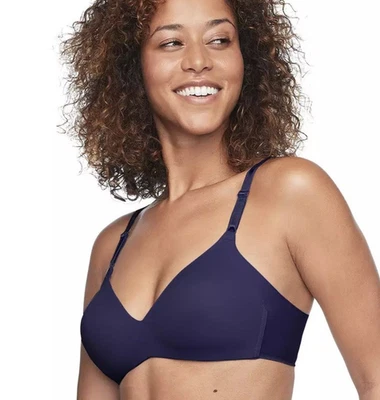 Warner’s Bra No Side Effects Wire-Free 1056 Evening Blue 34C NWT - Image 1 of 2