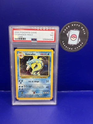 2000 Pokemon ITALIAN Unlimited Base Set Gyarados Holo 6/102 PSA 7 - Image 1 of 3