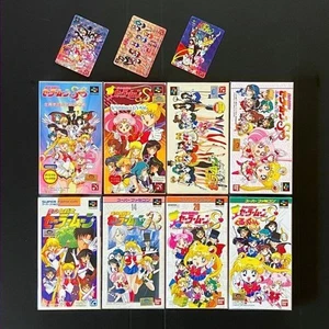 Lote 8 SFC Sailor Moon con Tarjeta Nintendo Super Famicom Naoko Takeuchi Juego Japón - Imagen 1 de 11