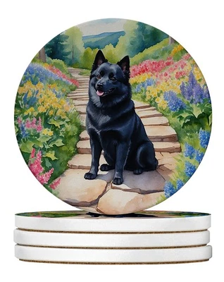 Большие подставки из песчаника Schipperke Spring Path упаковка из 4 штук DAC6708RCS4 - Изображение 1 из 3