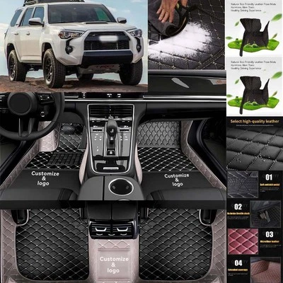 For Toyota 4Runner Car Floor Mats Custom Luxury Front & Rear Auto Carpets Liners - Imagem 1 de 4