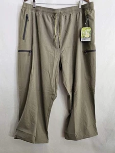 Pantalones cargo Libin XXXL caqui elásticos bolsillos con cremallera ligeros para hombre - Imagen 1 de 8
