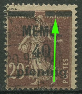 Área de Memel 1920 con error de impresión, papel GC 22 b IV estampado - Imagen 1 de 1