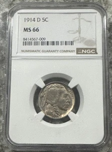 1914-D Buffalo Nickel MS-66 NGC - Picture 1 of 4