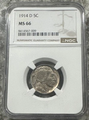 1914-D Buffalo Nickel MS-66 NGC - Image 1 of 4
