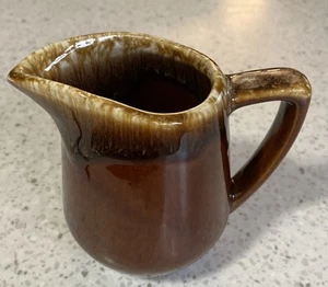 1960’s Kathy Kale McCoy Hull Brown Drip Glazed Cream Pitcher 4.5” - 1.5 Cup - Picture 1 of 5