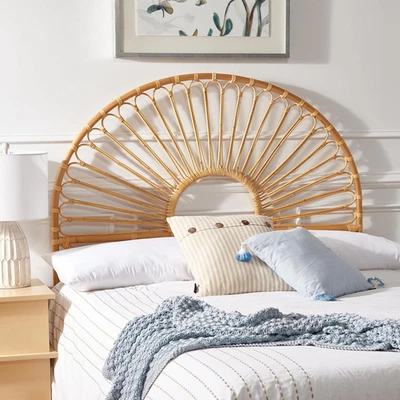 Home Collection Faris Natural Rattan Arched Full Size Headboard - Image 1 of 4