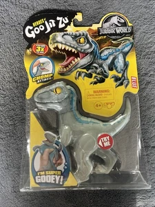 Heroes of Goo Jit Zu Jurassic World - Chomp Attack Stretch Blue Velociraptor - Bild 1 von 2