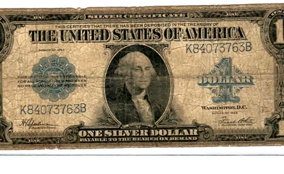 $1 "1923"(HORSEBLANKET)  (SILVER CERTIFICATE)  (HORSEBLANKET)  $1   1923 - Image 1 of 3