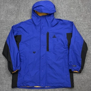 Nike ACG Storm-FIT Jacket Mens XL Blue Black Hooded Windbreaker Ski Hiking VTG - Picture 1 of 13
