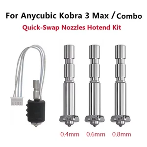Hardened Steel Nozzle Quick-Swap Nozzle Hotend Kit For Anycubic Kobra3 Max/Combo - Afbeelding 1 van 24