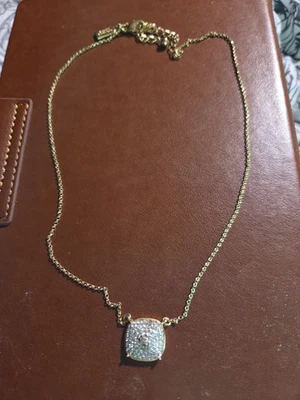 Kate Spade New York Clay Pave Small Square Pendant Necklace - Image 1 of 2