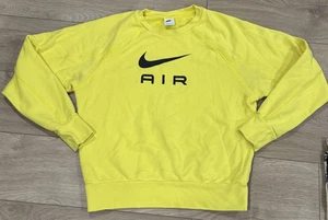 Nike Air French Terry Crewneck Sweatshirt Men’s M Yellow Club Sport DQ4205-765 - Picture 1 of 4