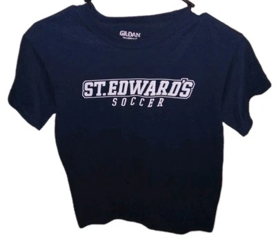 NCAA St. Edward's Hilltoppers Soccer Gildan Dryblend Navy Blue Men's S #6 Shirt - Image 1 of 2