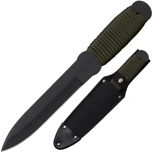 COLD STEEL True Flight Fixed Blade 80TFTC Knife Black 1055 Carbon Steel OD Green - Picture 1 of 1