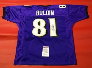 ANQUAN BOLDIN AUTOGRAPHED BALTIMORE RAVENS JERSEY JSA - Picture 1 of 3
