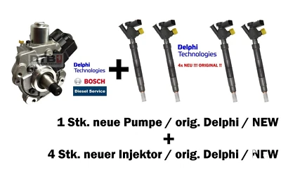 Injektor 4x + Hochdruckpumpe TDI 04L130277BF 04L130277AS 28577054 orig. & neu - Bild 1 von 4