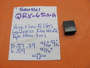 📈SANSUI PUSH CAP FILTER LOUD FM MUTE TAPE MONITOR KNOB QRX-6500A  RECEIVER - Picture 1 of 4
