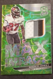 RONALD JONES II 2021 PANINI SPECTRA NEON GREEN MAX IMPACT 4 COLOR PATCH /35 PRIZ - Picture 1 of 4