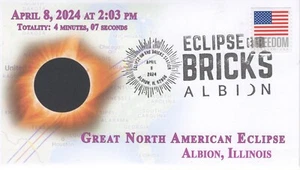 24-048, 2024, Total Eclipse 2024,  Event Cover, Pictorial Postmark, Albion IL - Picture 1 of 1