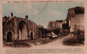 CPA 85 TIFFAUGES - Entrée du Château de Gilles - Imagen 1 de 2