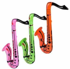 (Set of 3) Cool 24'' Saxophones Inflatable - Inflate Blow Toy Party Decorations - Picture 1 of 2