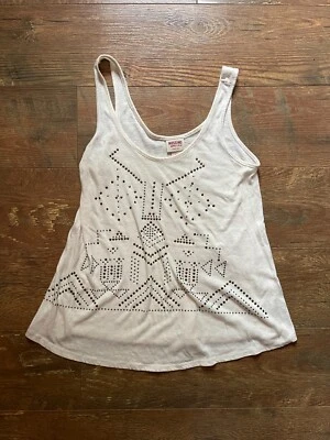 Camiseta sin mangas Mossimo Supply Co para mujer talla S/P blanca cómoda tachuelas suaves con tachuelas Foto 1 de 3